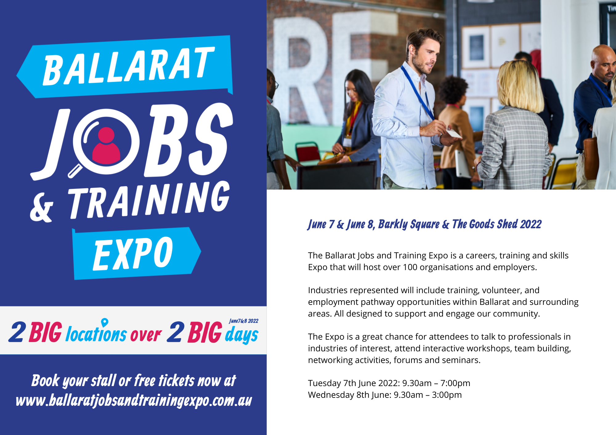 Ballarat Jobs And Training Expo Flyer